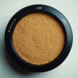 an angled lens lens with the words nikk printed on it