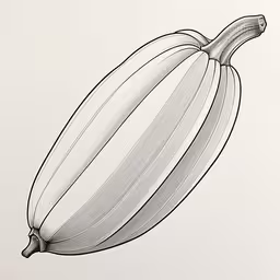 the drawing shows a drawing of a banana