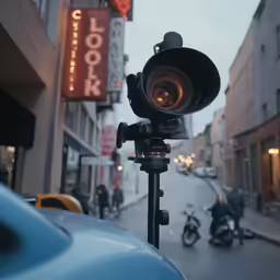 a photographer taking pictures of the outside of a book store
