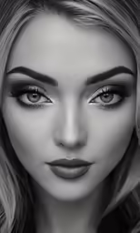 a woman with long lashes wearing black makeup