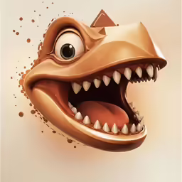 a head with an enormous teeth and big smile