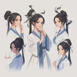 anime character dressed in traditional japanese costumes