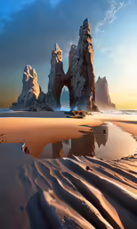 a photo of some water on a beach