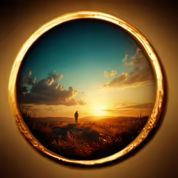 the man is standing on the top of a hill