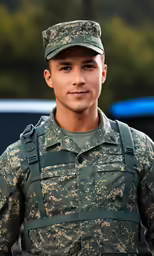 a man wearing a military uniform and holding a gun