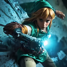 the link character holding her hands out