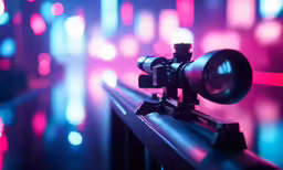 an image of the reflection of many lights