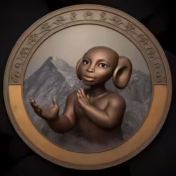 a painting of an animated creature that appears to be in chinese art