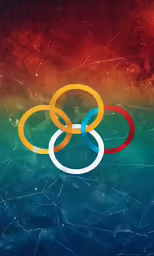 two olympic rings on top of the sky
