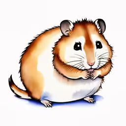an illustrated picture of a rodent