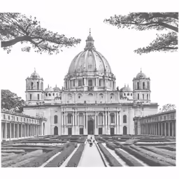 an old photo of the church in italy