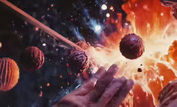 some very strange looking objects near a hand