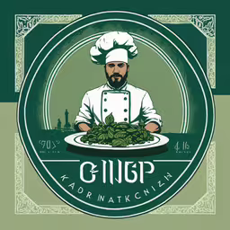 a chef standing over a plate with marijuanas in it,an image of a chef in a restaurant