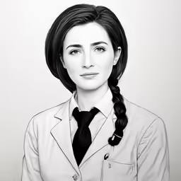 a portrait of a girl wearing a jacket and tie