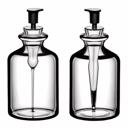 a bottle with a pump and a soap dispenser