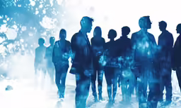 a group of people standing next to each other
