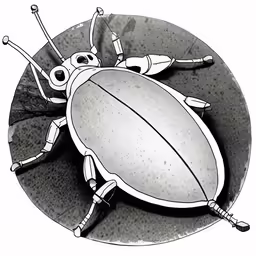 an insect sits on top of a ball