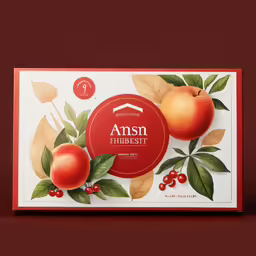 the box for an assortment of three different flavored fruits
