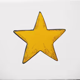 an image of a drawing of a star on white paper