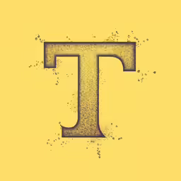 the letter t is shown in gold glitter