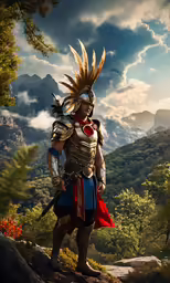 a woman dressed up like the spartan warrior