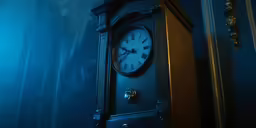a large grandfather clock sitting in a room