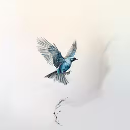 a bird flying over top of a body of water,a blue bird is flying and catching a stick