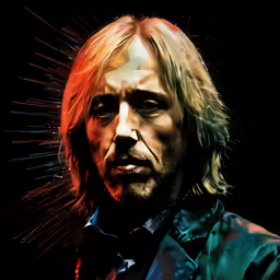 a portrait of a man with bright blonde hair