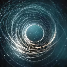 an image of a swirl of stars moving from center to center