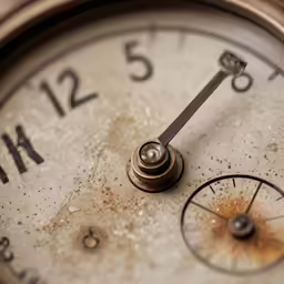 an old clock that has been rusted