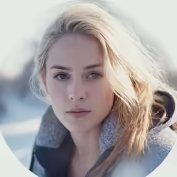 a beautiful blond girl is posing for the camera