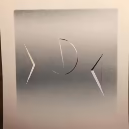 an abstract image of the letter k in black and silver