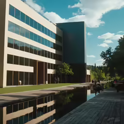 the walkway by the building is very low