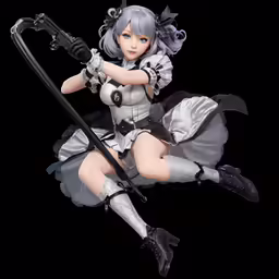 a statue is shown in a pose as she flies with her umbrella
