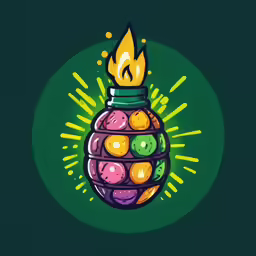 a neon lit can with fruit inside it