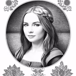 the beautiful lady is featured in the portrait