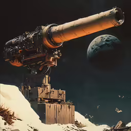 this is a space image with a telescope looking at the moon