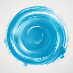 there is a painting blue and white on the ground