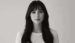 a woman in white is posing for the camera