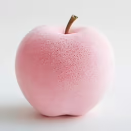 an apple that is pink on the outside