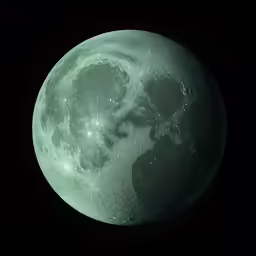 a full moon is in the dark night sky
