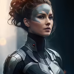 a woman in the star wars movie has her hair styled