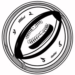 a black and white drawing of an electric football,a black and white drawing of a circle with numbers around it