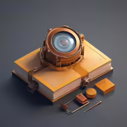 a yellow object sitting on top of a hard wood table