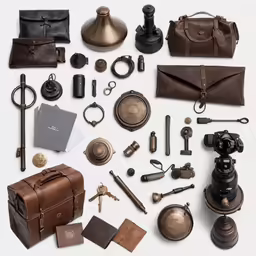 an assortment of items are arranged in the shape of a wall