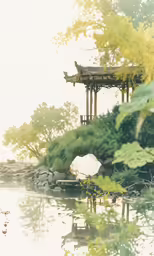 a very pretty small lake near the water