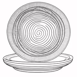 the coloring page is filled with an abstract pattern, and has a circular shape