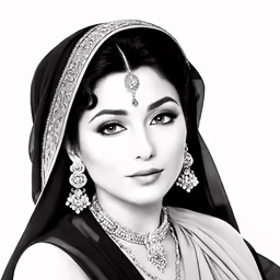 black and white photograph of a woman wearing jewelry