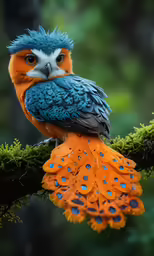 a colorful bird sitting on top of a tree branch