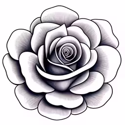 a rose tattoo that looks like the flower,a beautiful flower tattoo design, it is very cute